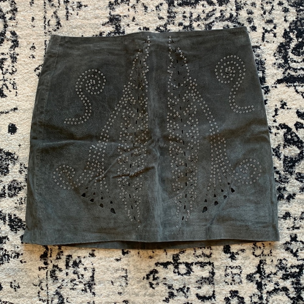 Zara suede skirt with beading